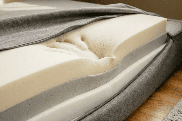 A memory foam orthopedic dog bed