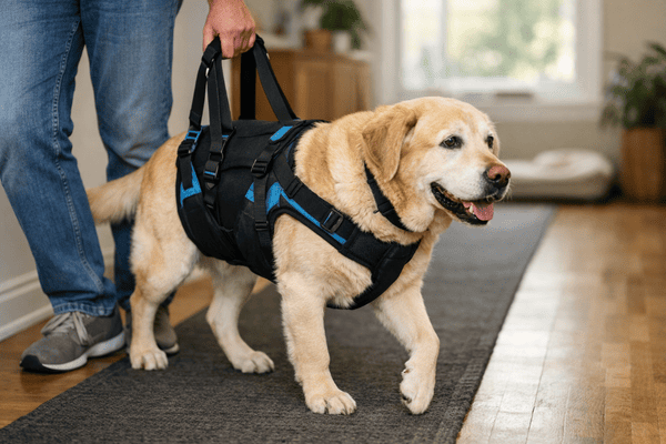 senior dog arthritis support harness walking safely